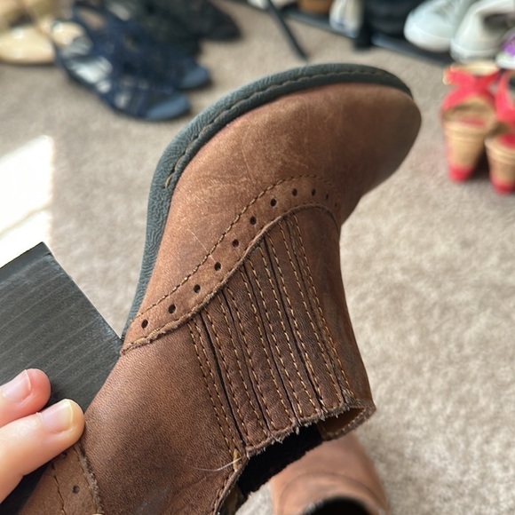 BOC Børn Concept Chunky Heeled Brown Leather Shoe Size 8 - Picture 7 of 8